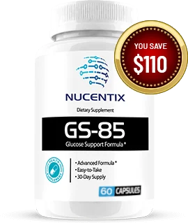 Nucentix GS-85 glucose support capsule bottle